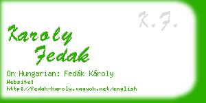 karoly fedak business card