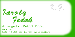 karoly fedak business card